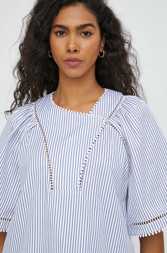 MUNTHE camicetta in cotone blu 1001.24226