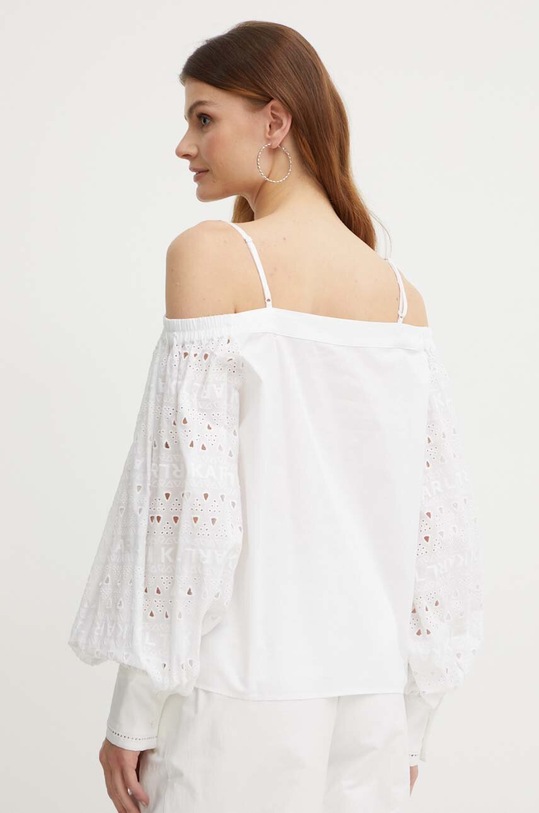 Îmbrăcăminte Karl Lagerfeld camasa din bumbac 241W1608 alb