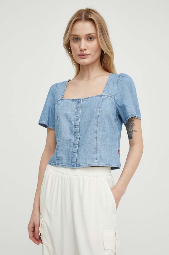 Riflová blúzka Levi's slim modrá A7332