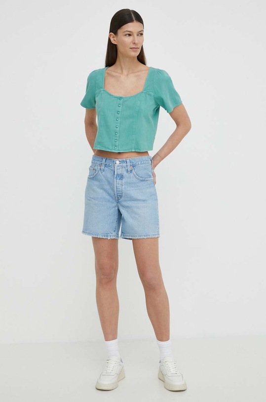 Levi's bluzka jeansowa A7332 zielony SS24