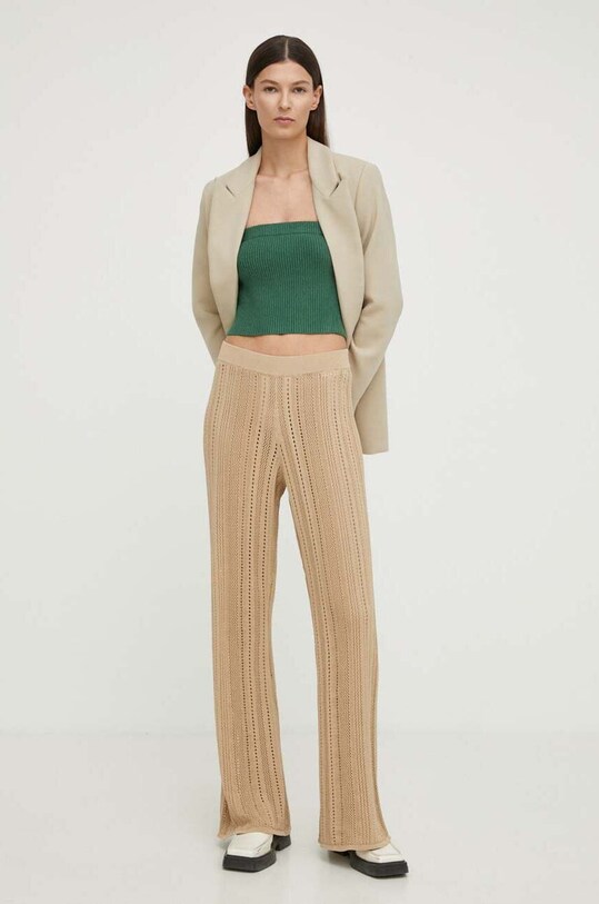 Топ By Malene Birger Q72229003 зелёный SS24