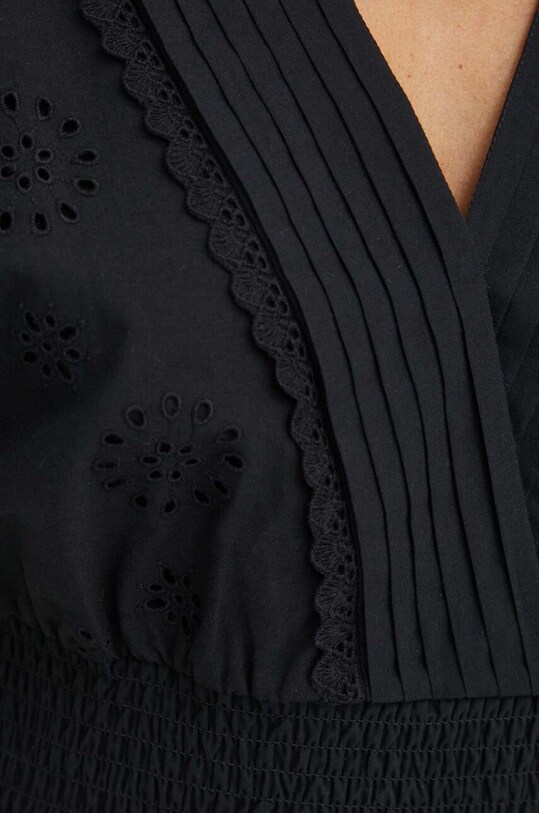 The Kooples bluza din bumbac FTOP28028K negru