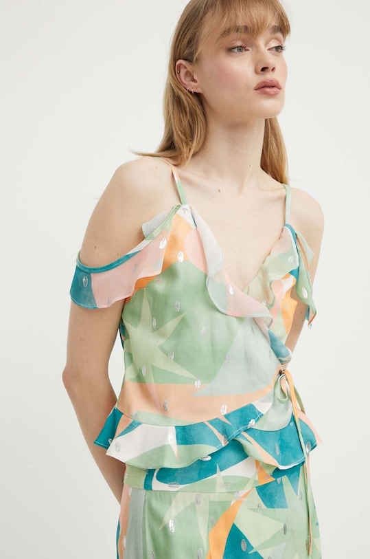 Топ Never Fully Dressed узор зелёный NFDTO638.Green