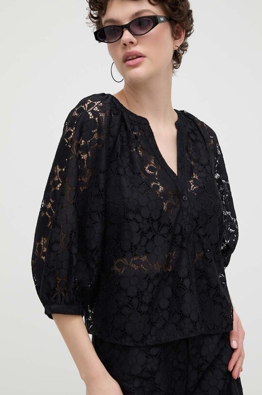 Desigual camasa DHARMA trei sferturi negru 24SWBW02