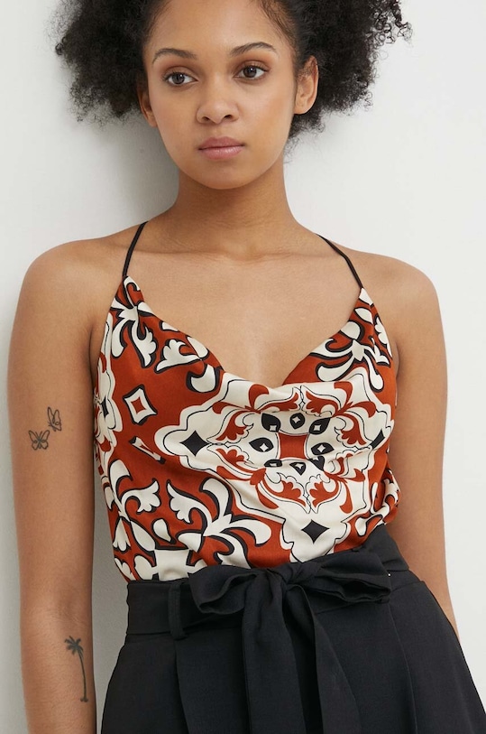 Artigli camicetta marrone AC38234.TABACCO/PANNA