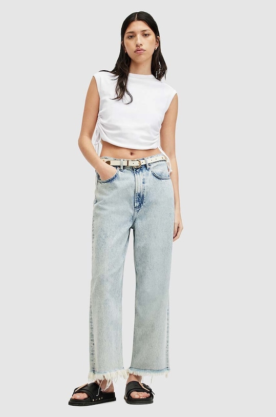 Памучна блуза AllSaints SONNY TANK W025JA бял