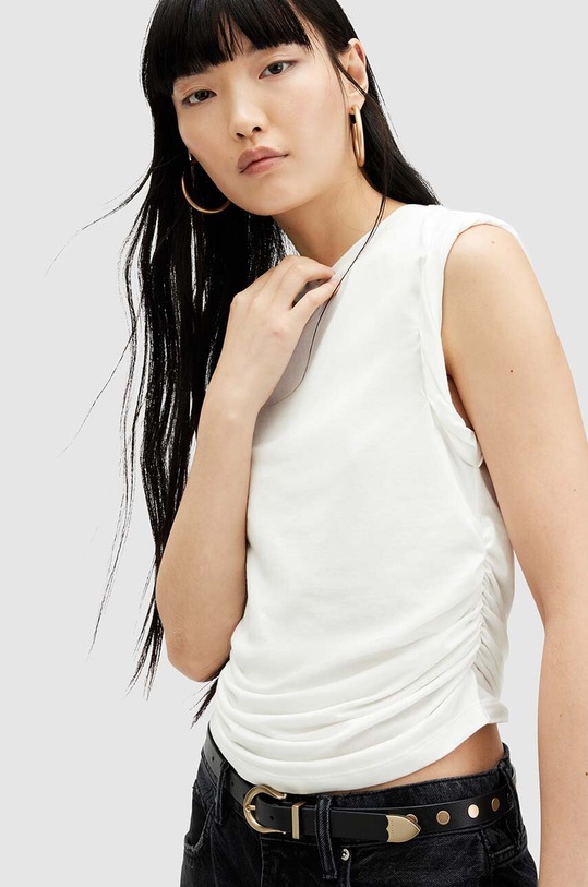 AllSaints bluzka WEST TANK WM535Z biały SS24