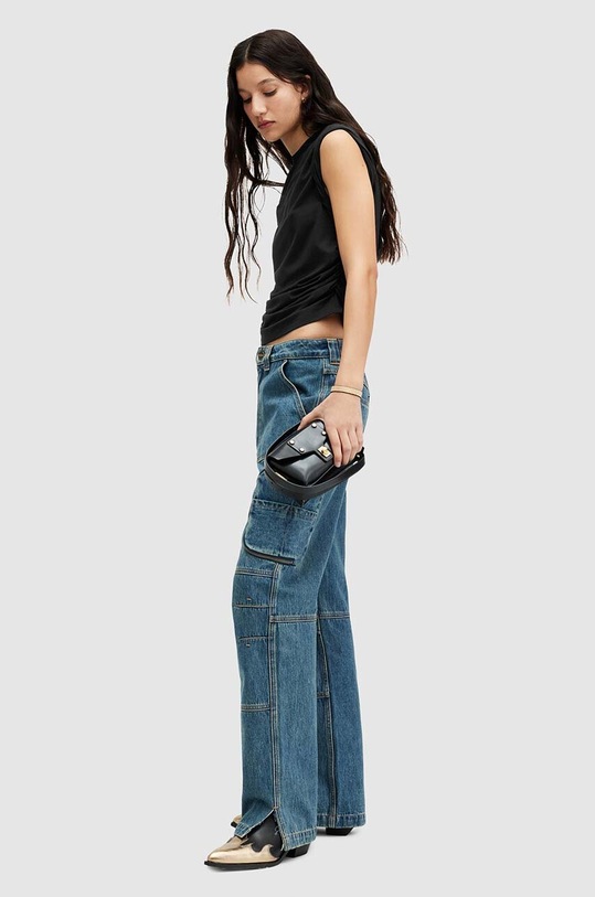 AllSaints bluzka WEST TANK WM535Z czarny
