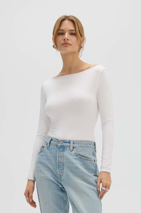 Боди Saint Body SLASH NECK BODYSUIT ECRU casual белый SB.547