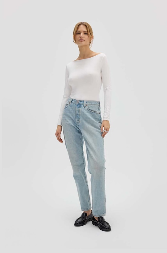 Body Saint Body SLASH NECK BODYSUIT ECRU SB.547 bílá