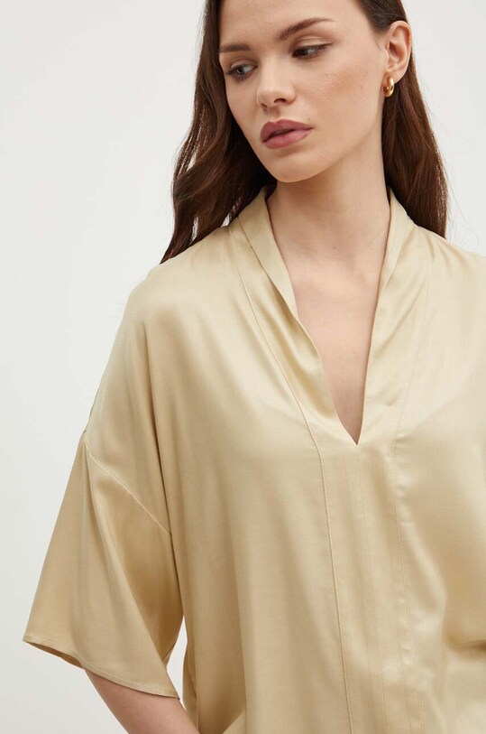United Colors of Benetton bluza uni bej 5XBQDQ09E