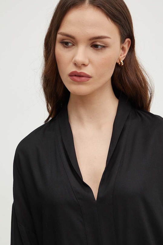 United Colors of Benetton bluzka czarny 5XBQDQ09E