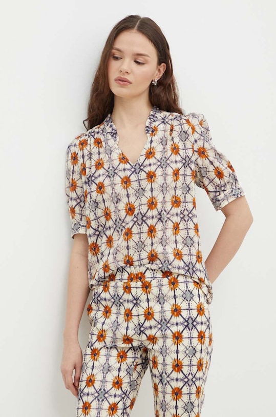 La Petite Française camicetta in cotone BETON regolare multicolore PFBETON