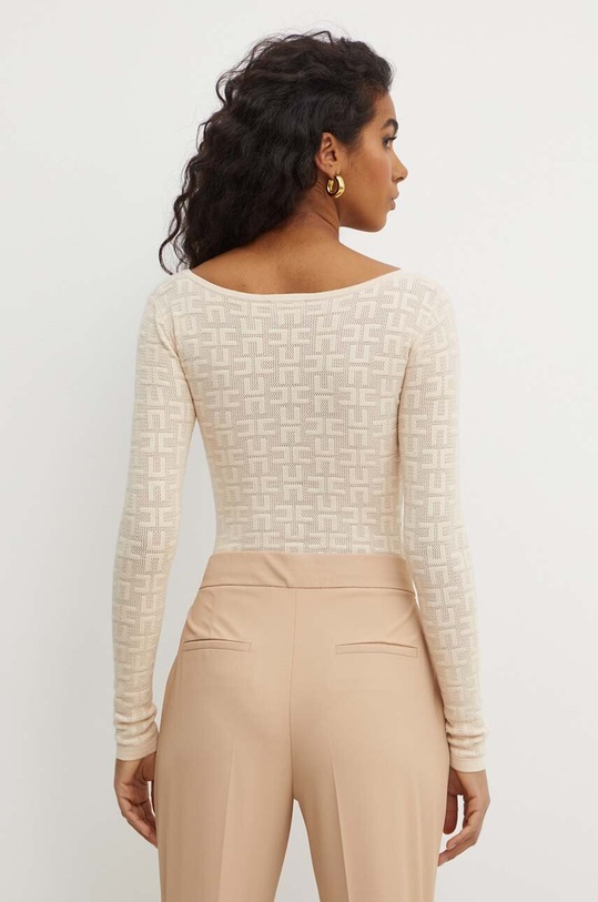 Odzież Elisabetta Franchi body BK55B41E1 beżowy