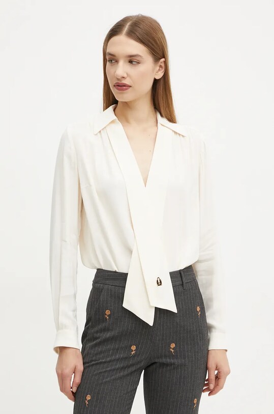 Bluza Elisabetta Franchi casual bež CA02341E2.NORBLIN