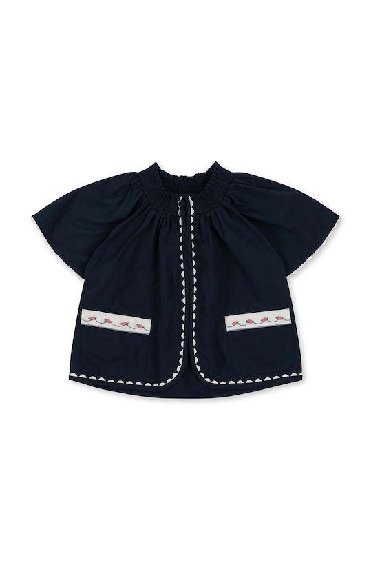 Konges Sløjd bluzka bawełniana dziecięca casual granatowy KS100422