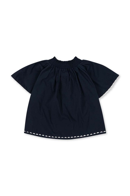 Konges Sløjd bluza de bumbac pentru copii KS100422 bleumarin SS24