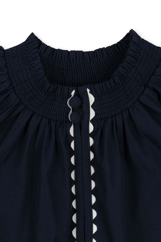 Dziewczynka Konges Sløjd bluzka bawełniana dziecięca KS100422 granatowy