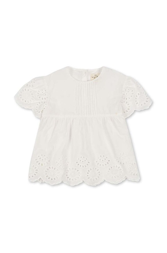 Дитяча бавовняна блузка Konges Sløjd KS100439 білий SS24