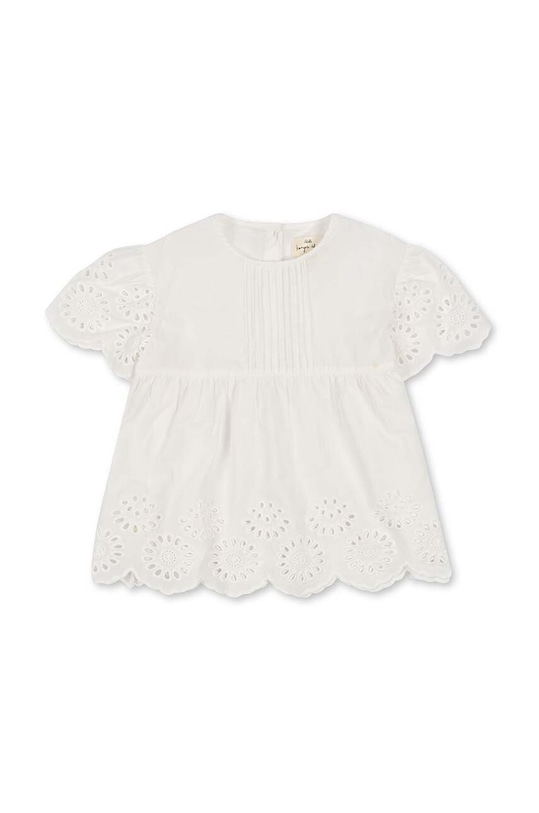 Дитяча бавовняна блузка Konges Sløjd KS100439 білий SS24