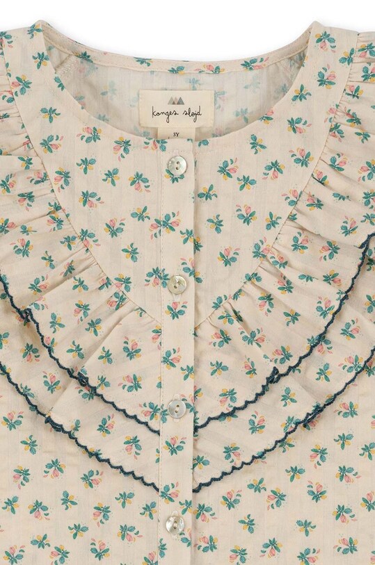 Dievča Detská bavlnená blúzka Konges Sløjd KS100938 modrá