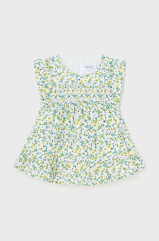 Хлопковая блузка для младенцев Mayoral casual бирюзовый 1102.4F.Baby.PPYH