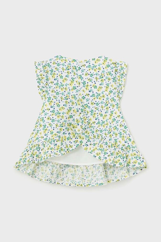 Бебешка памучна блуза Mayoral 1102.4F.Baby.PPYH тюркоазен SS24