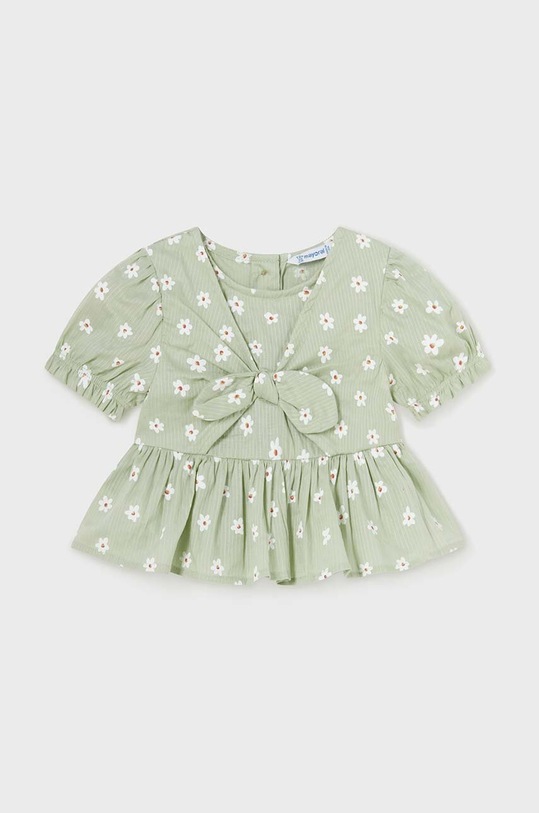 Mayoral bluza din bumbac pentru bebelusi flori verde 1103.4H.Baby.PPYH