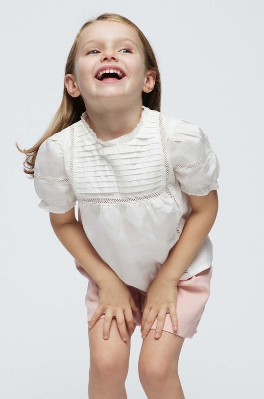 Dětská bavlněná halenka Mayoral 3172.6A.Mini.PPYH béžová