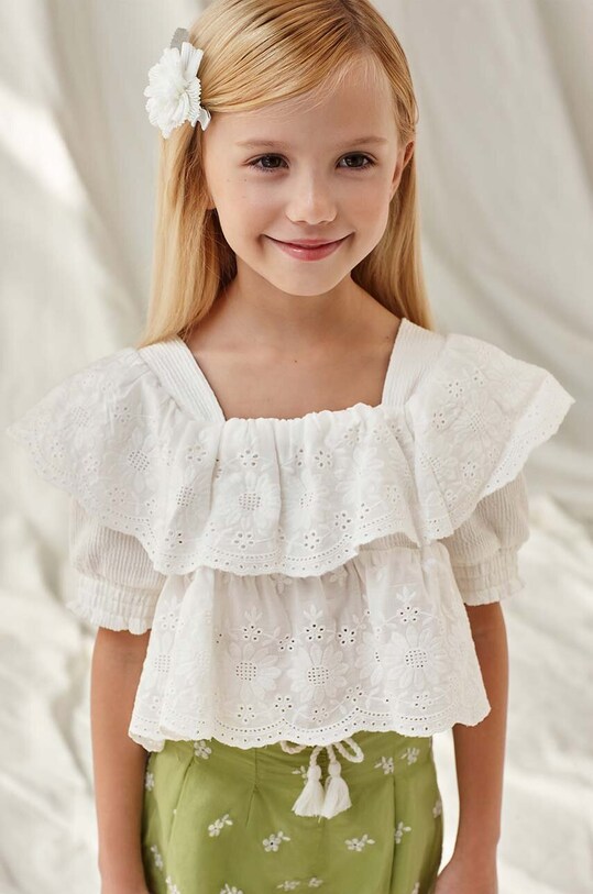 Mayoral bluza copii model fin alb 3178.6F.Mini.PPYH