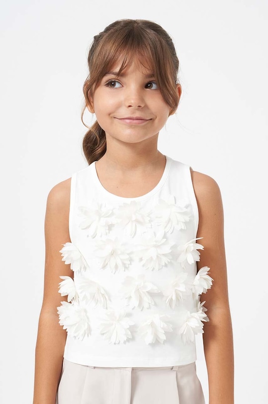 Dětská halenka Mayoral s elastanem béžová 6021.8A.Junior.PPYH