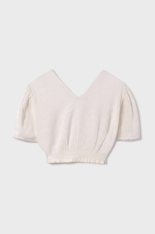 Dětská bavlněná halenka Mayoral 6102.8B.Junior.PPYH béžová SS24