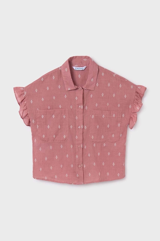 Mayoral top + koszula dziecięca 6105.8D.Junior.PPYH różowy SS24
