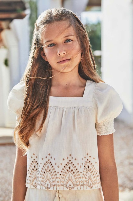Mayoral bluza copii imprimeu bej 6106.8C.Junior.PPYH
