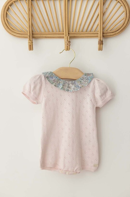 Tartine et Chocolat body din bumbac pentru bebelusi guler tare roz TY33040.G.80