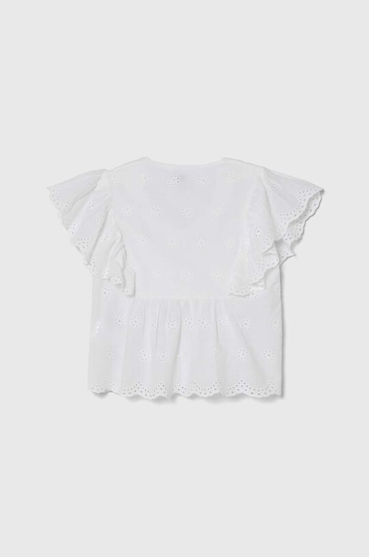 Детская хлопковая блузка Pepe Jeans OMAIRA PG301676 белый SS24