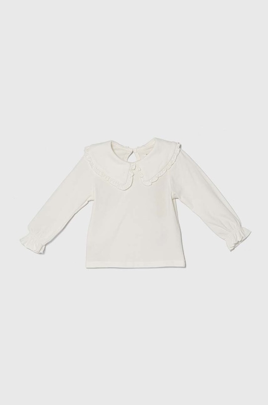zippy longsleeve bawełniany niemowlęcy z elastanem biały 3106005301