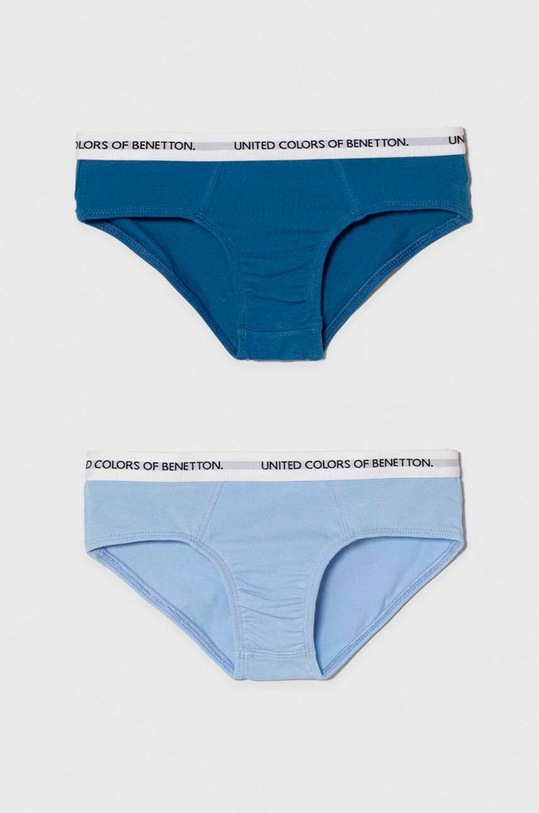 United Colors of Benetton slipy dziecięce 2-pack Planet friendly niebieski 3OP80S484.G.Seasonal