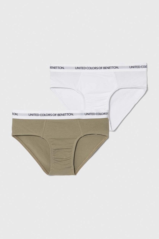 United Colors of Benetton slipy dziecięce 2-pack Planet friendly zielony 3OP80S484.G.Seasonal