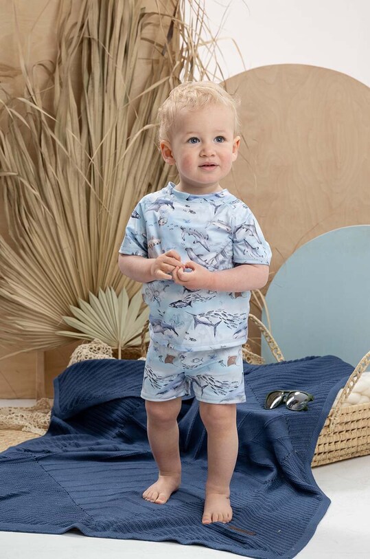 Jamiks tricou de înot pentru copii albastru TRAYER.II.Bluz.JLG143.B