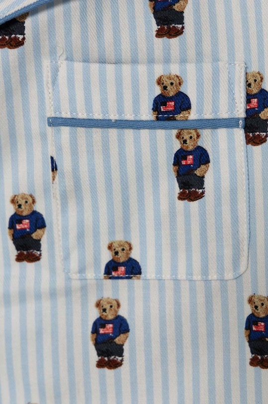 Дитяча бавовняна піжама Polo Ralph Lauren блакитний 9P0139