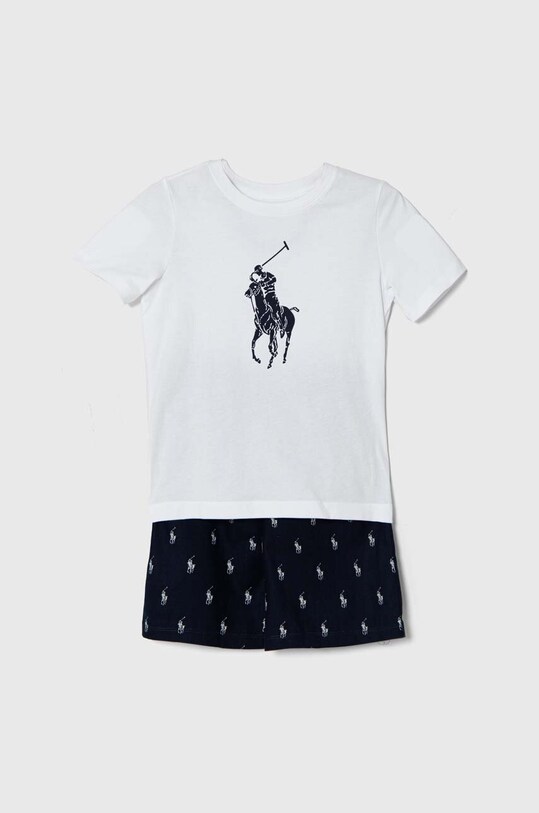 Дитяча бавовняна піжама Polo Ralph Lauren візерунок темно-синій 9P0141