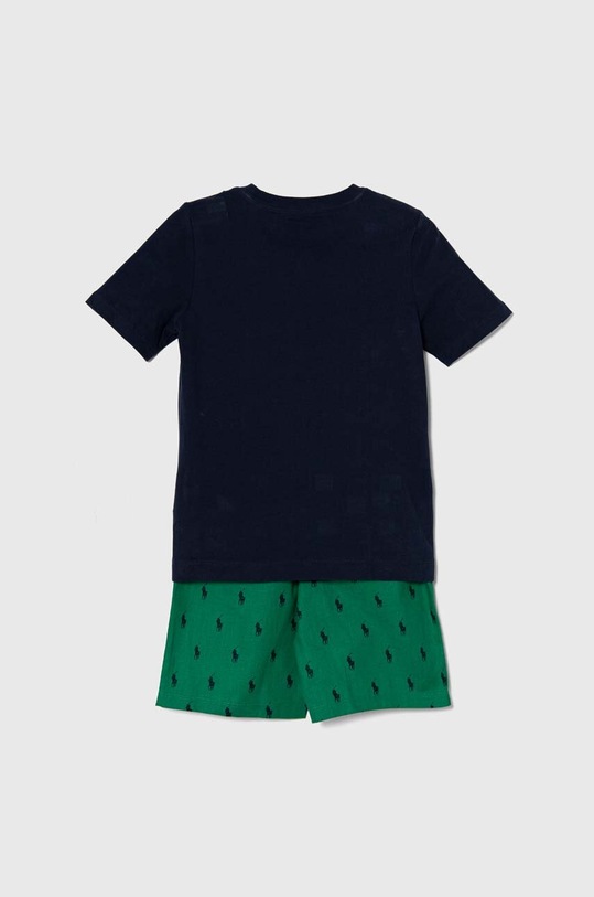 Polo Ralph Lauren pijamale de bumbac pentru copii 9P0141 verde AA00