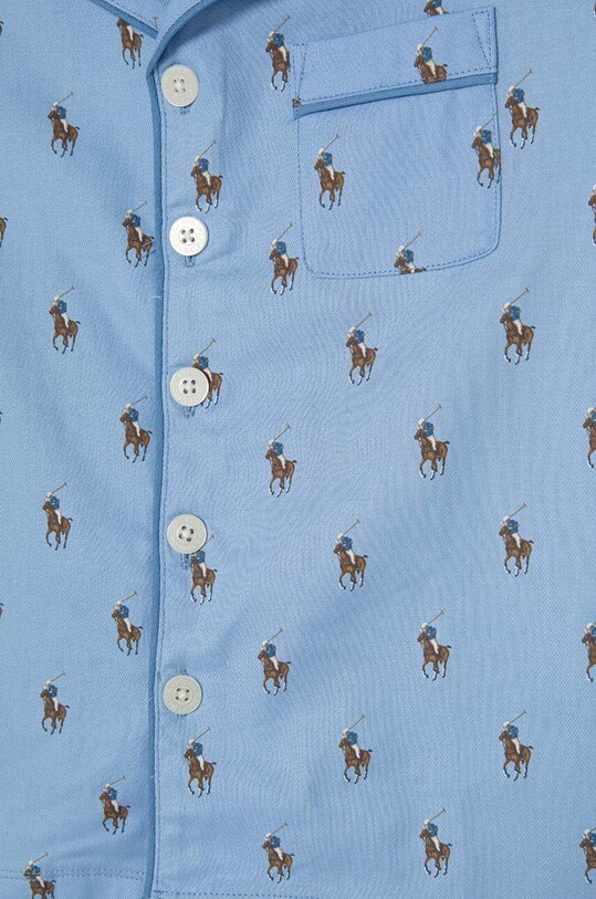 Chłopiec Polo Ralph Lauren piżama bawełniana dziecięca 9P0155 niebieski