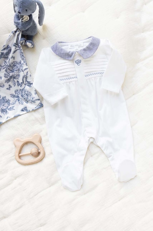 Tartine et Chocolat śpioszki bawełniane niemowlęce komplet biały TY54070.49.74