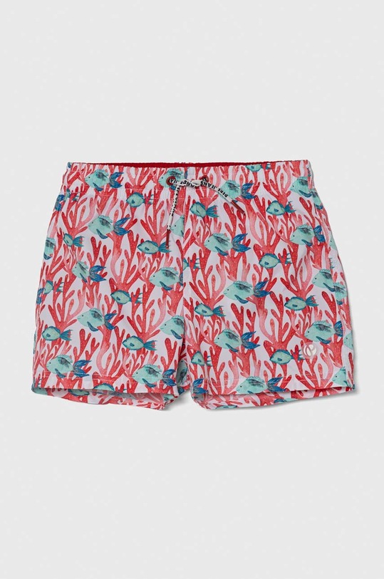 Pepe Jeans pantaloni scurti de baie copii FISHCORAL SWIMSHORT Planet friendly rosu PBB10326