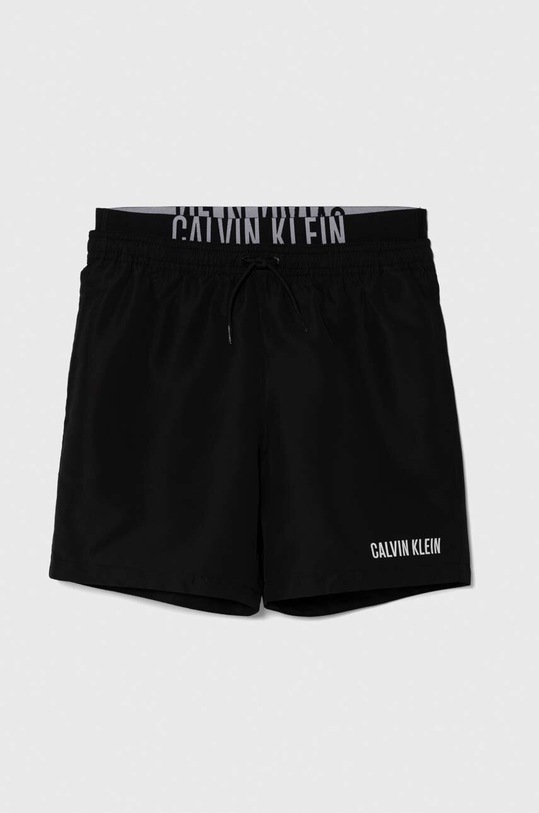 Calvin Klein Jeans szorty kąpielowe dziecięce Planet friendly czarny KV0KV00037.PPYH