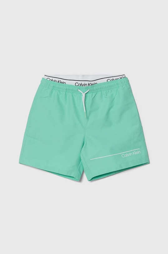 Calvin Klein Jeans szorty kąpielowe dziecięce Planet friendly zielony KV0KV00043.PPYH