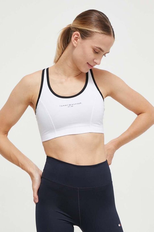 Športová podprsenka Tommy Hilfiger bez kostíc biela WW0WW41081
