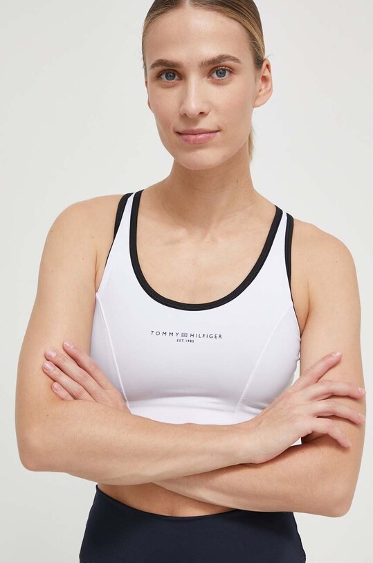 Αθλητικό σουτιέν Tommy Hilfiger λευκό WW0WW41081
